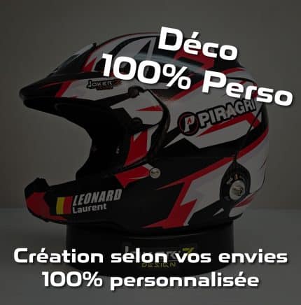 Déco de casque rallye 100% personnalisée