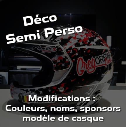 Déco de casque rallye semi personnalisée