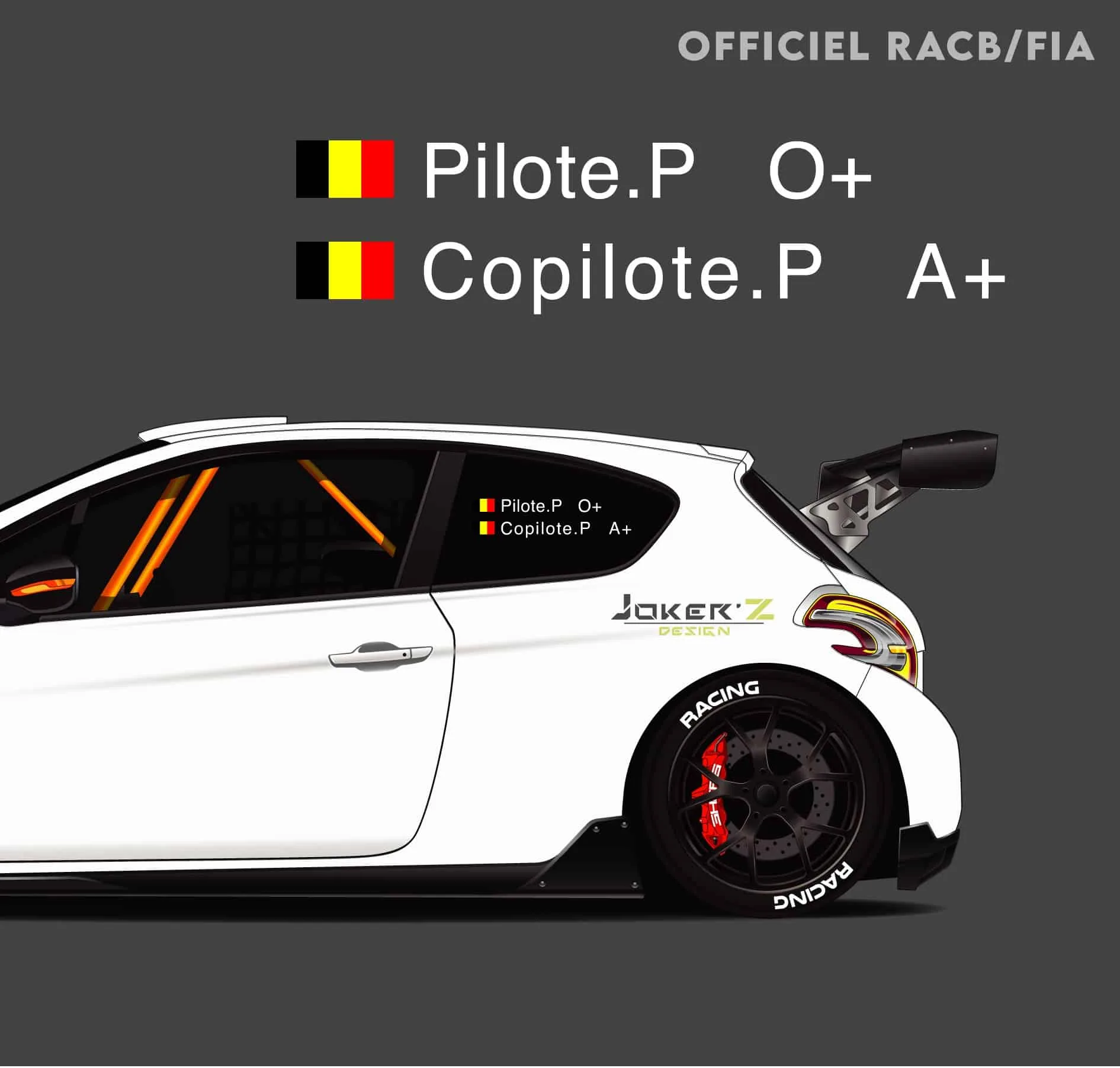 Stickers Pilote/Copilote